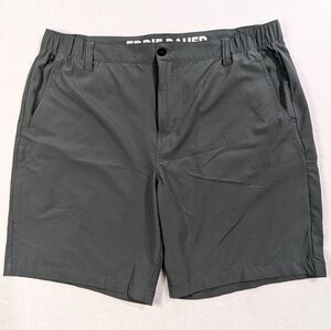 Eddie Bauer Flex Waist Tech Shorts | Sage Green Gray Performance Hiking Mens XL